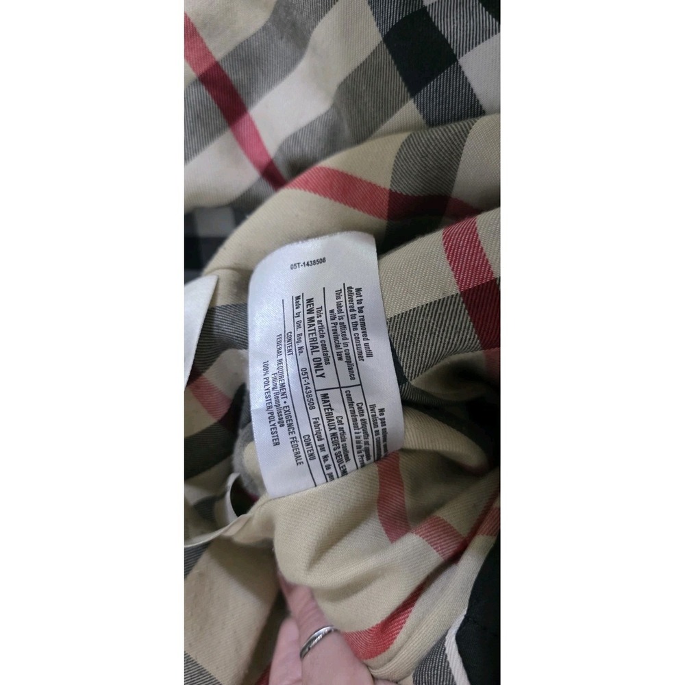 Burberry London Quilted Mid Knee Length Trench Coat Jacket Black Woman 6 Belt - Picture 10 of 12